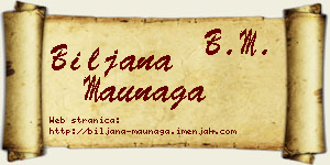 Biljana Maunaga vizit kartica